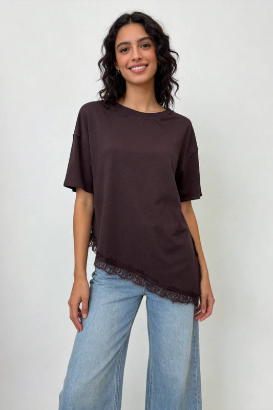 T-shirt Com Renda