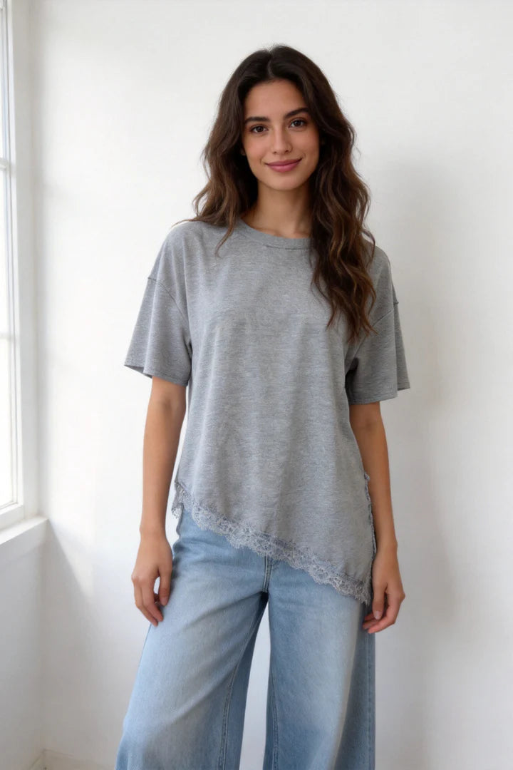 T-shirt Com Renda