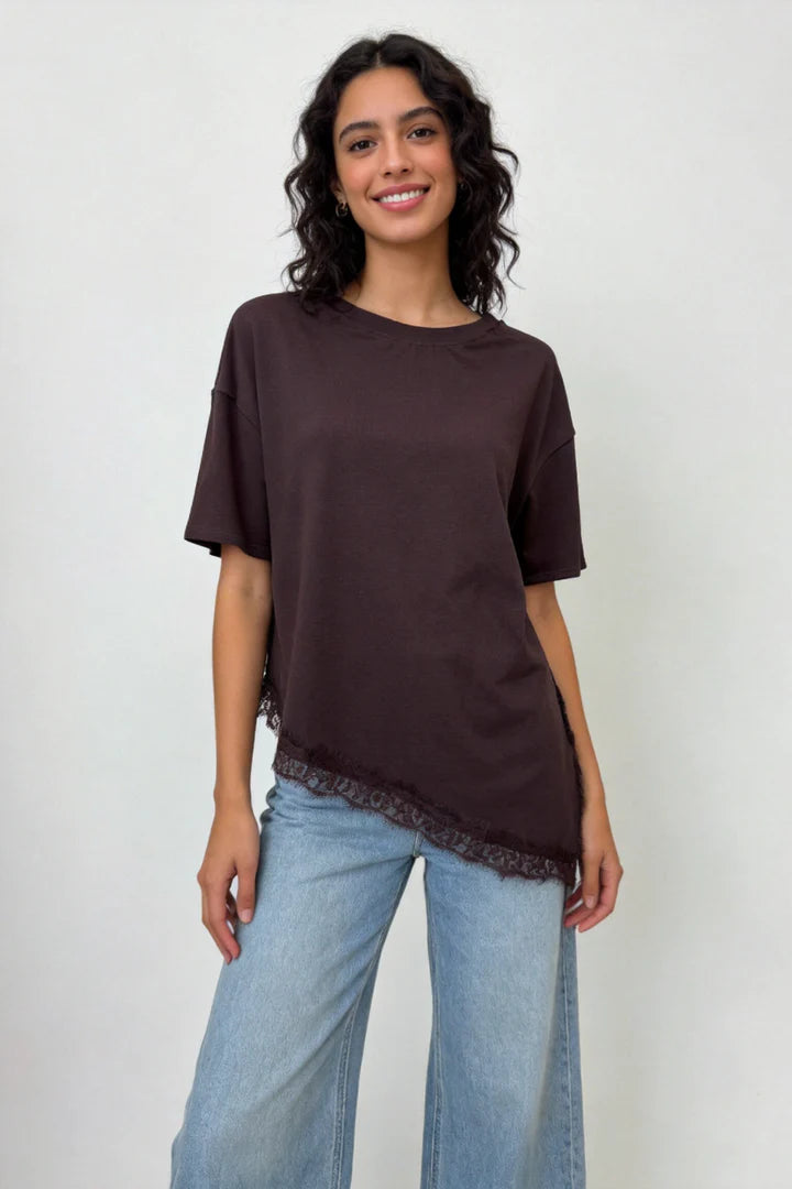 T-shirt Com Renda