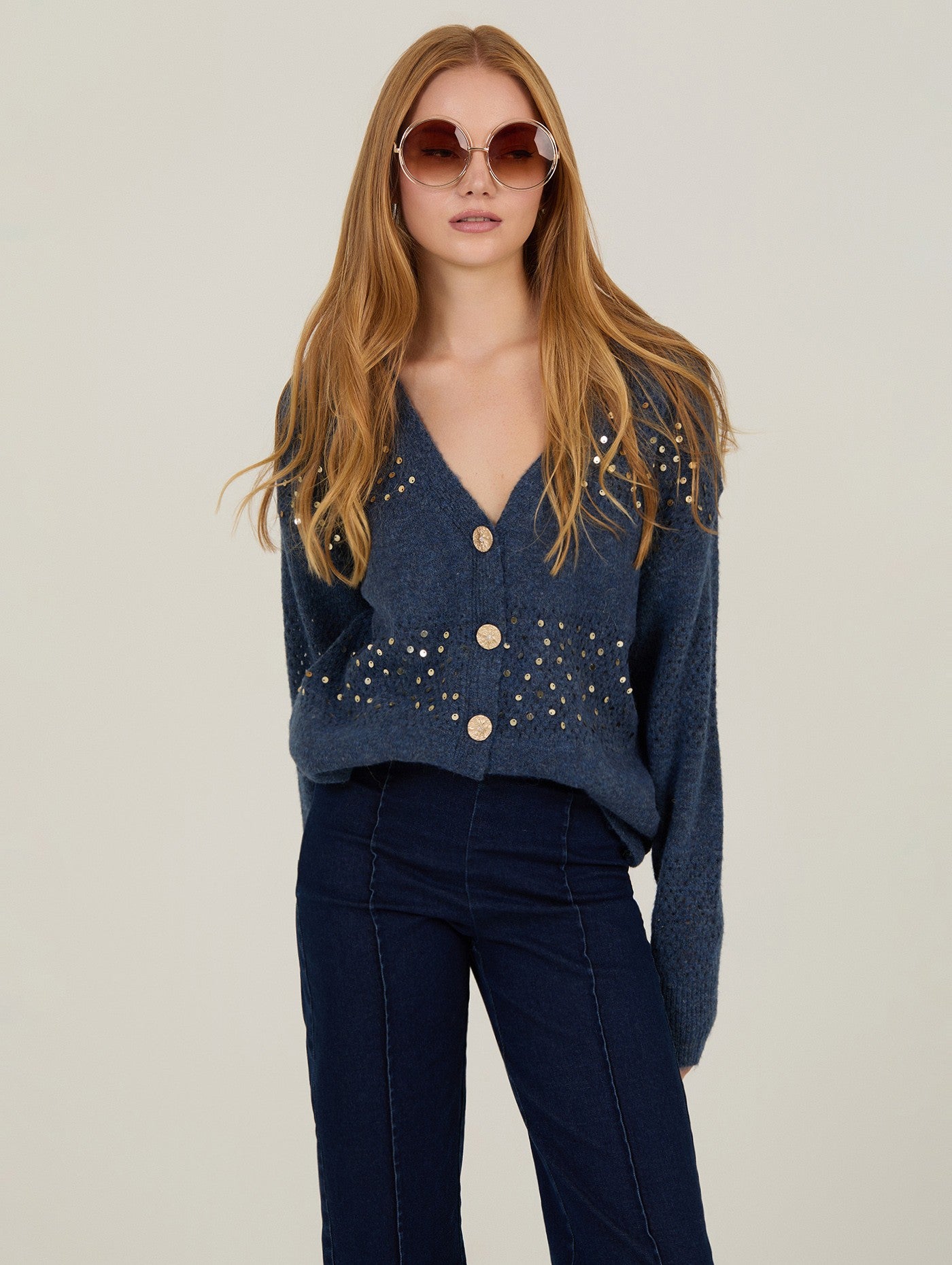 Cardigan De Lantejoulas