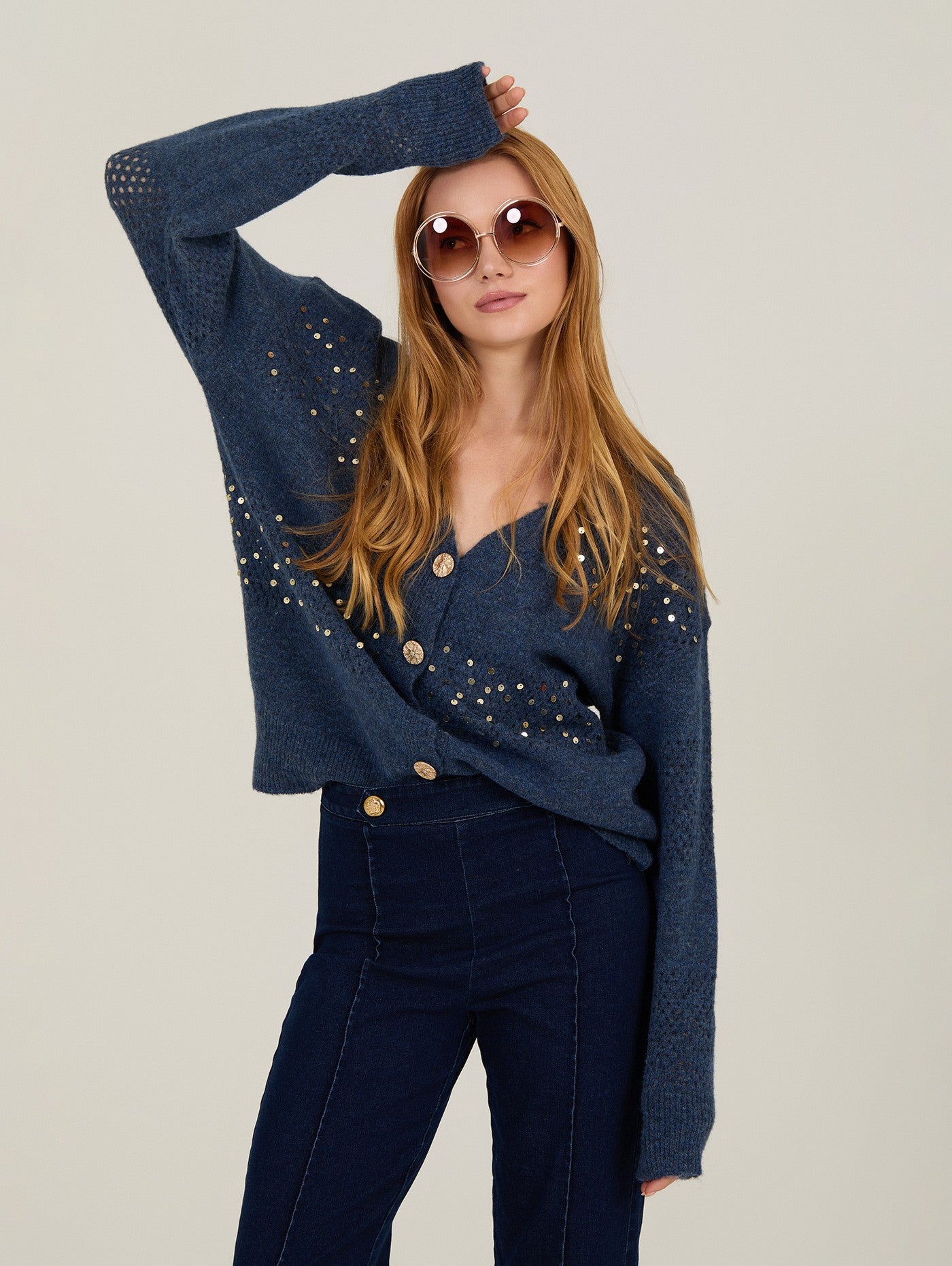 Cardigan De Lantejoulas