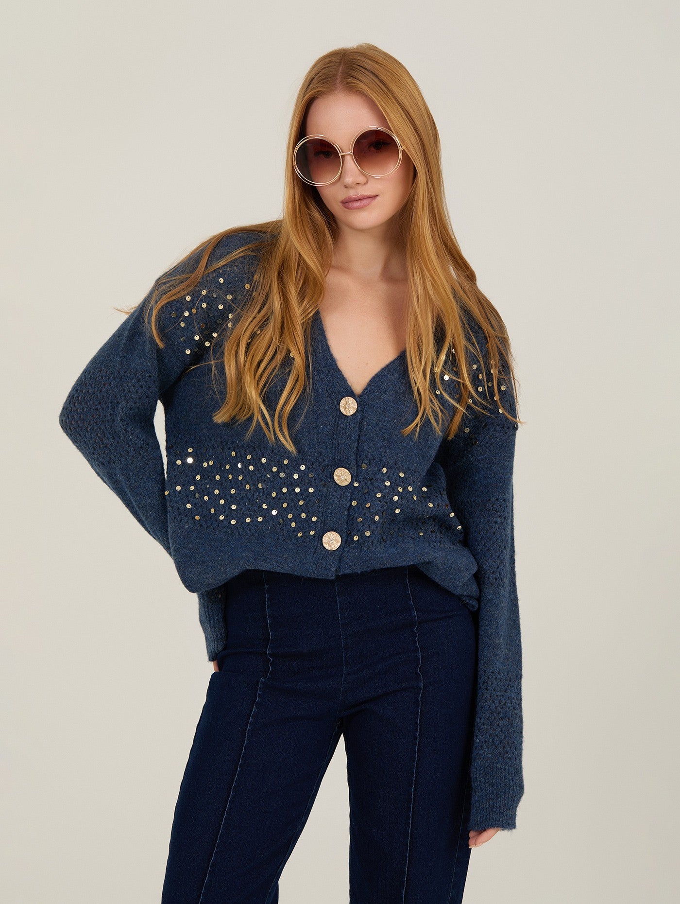 Cardigan De Lantejoulas