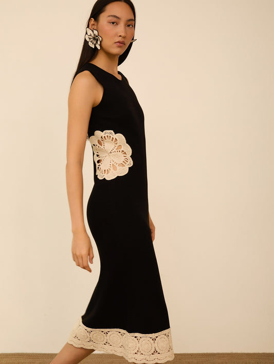 Vestido Midi De Tricô