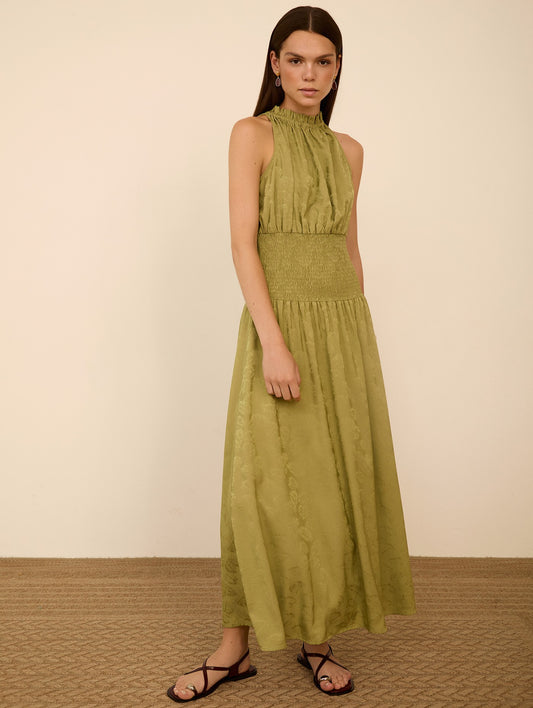 Vestido Longo Jacquard