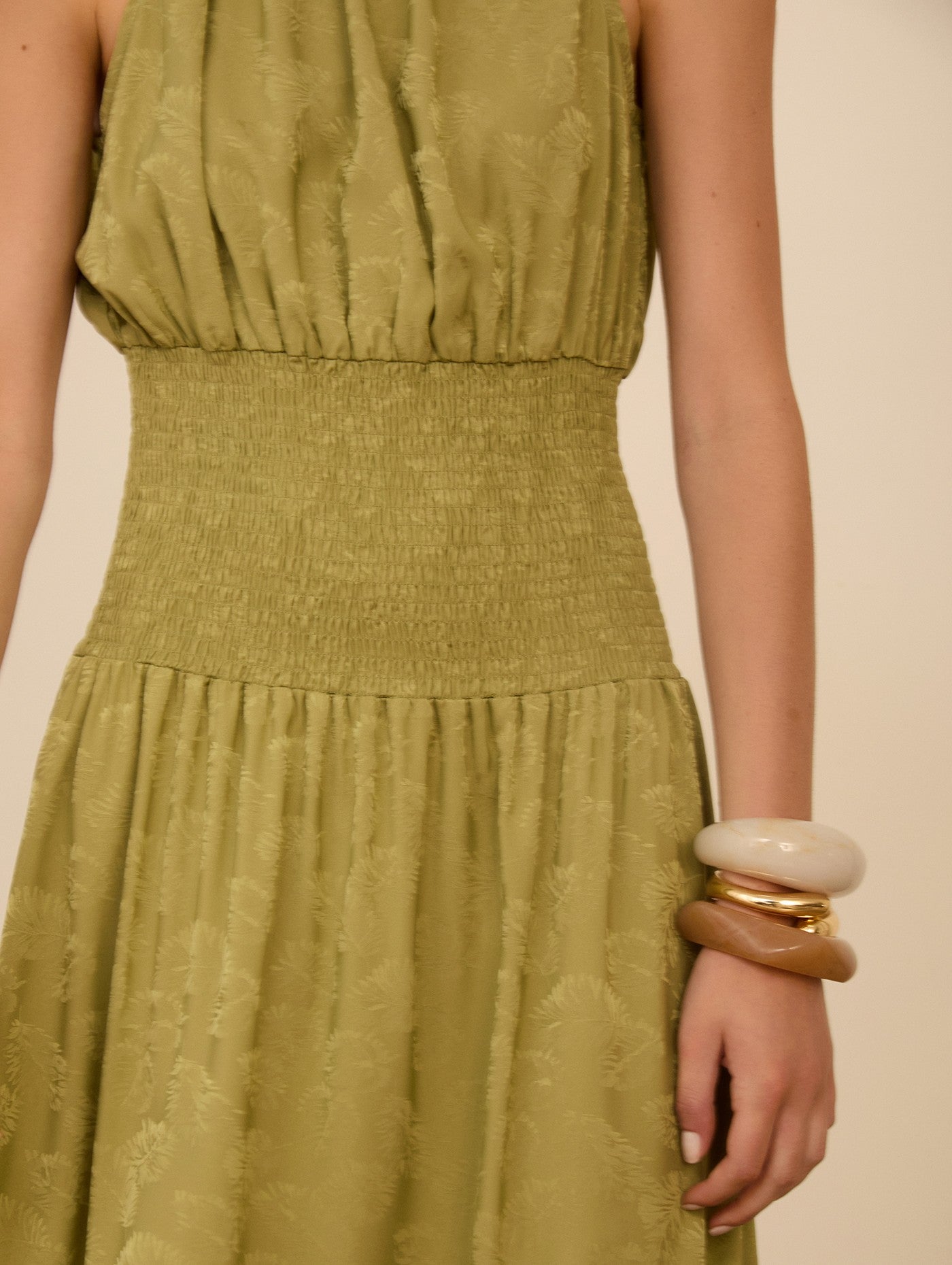 Vestido Longo Jacquard