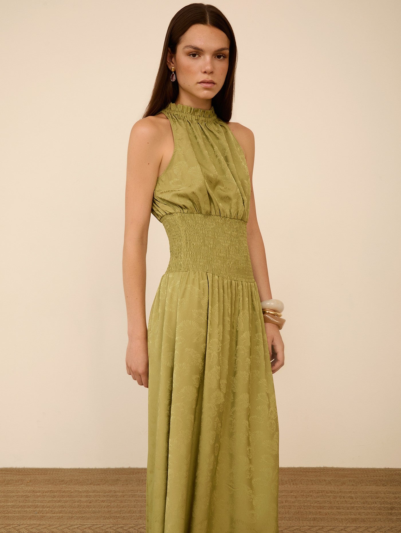 Vestido Longo Jacquard