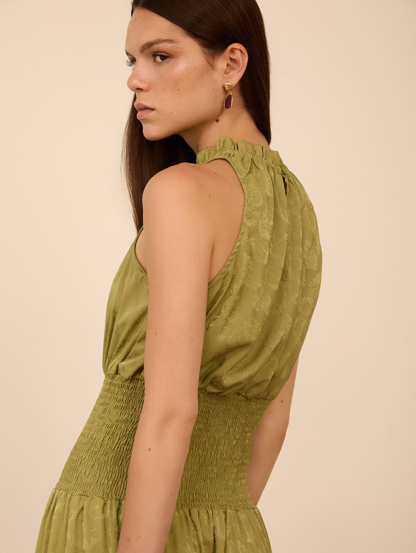 Vestido Longo Jacquard