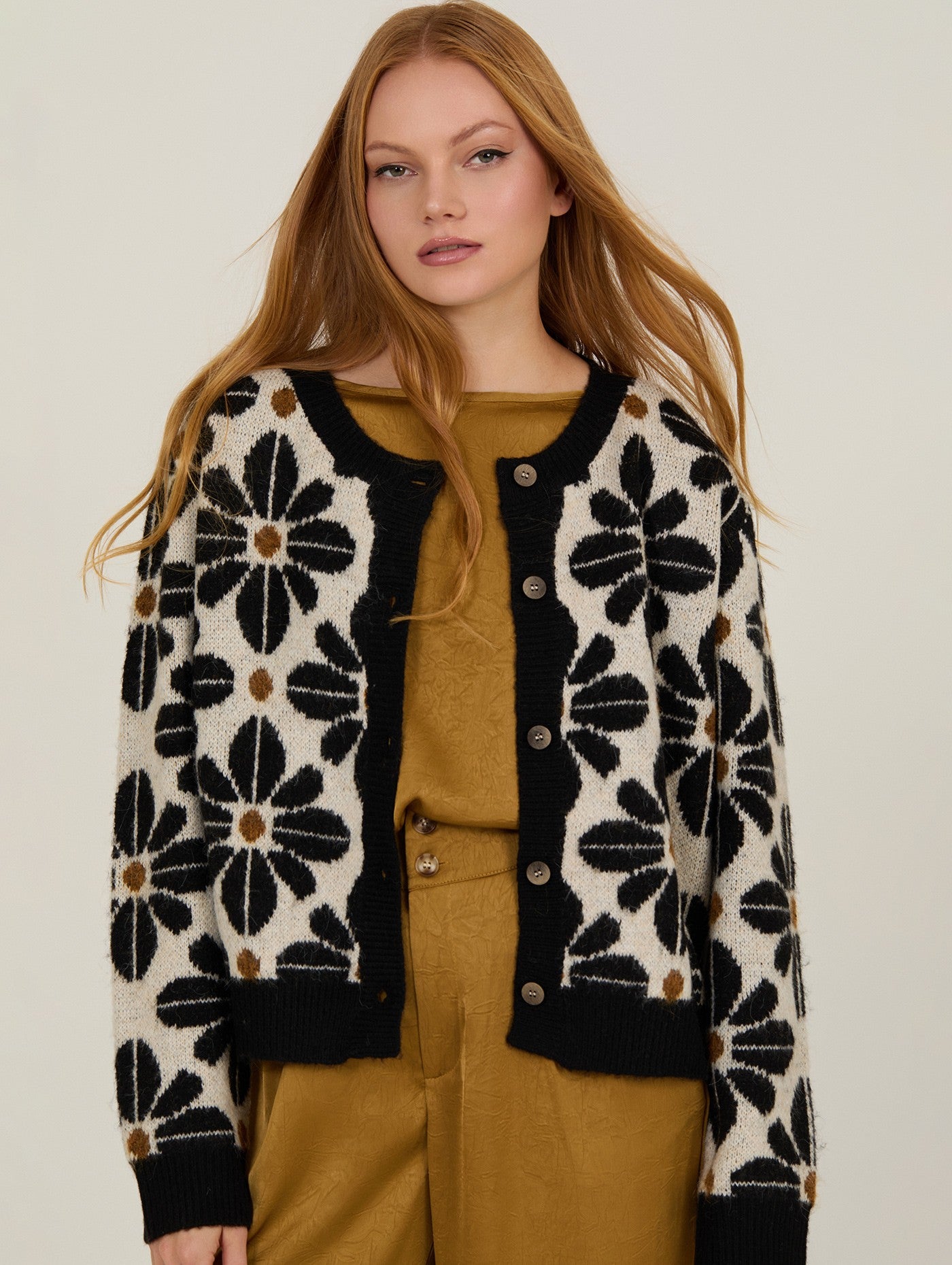 Cardigan Floral Retrô