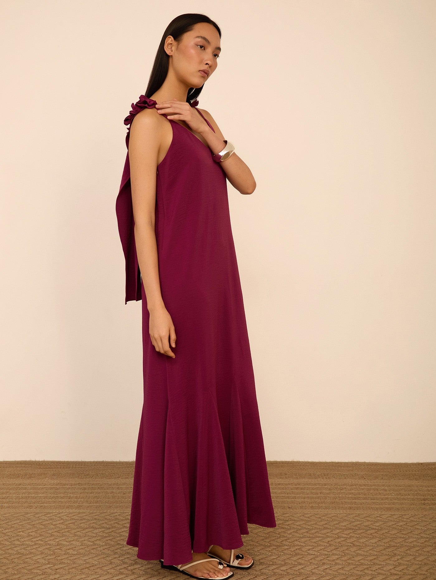 Vestido Longo De Alças