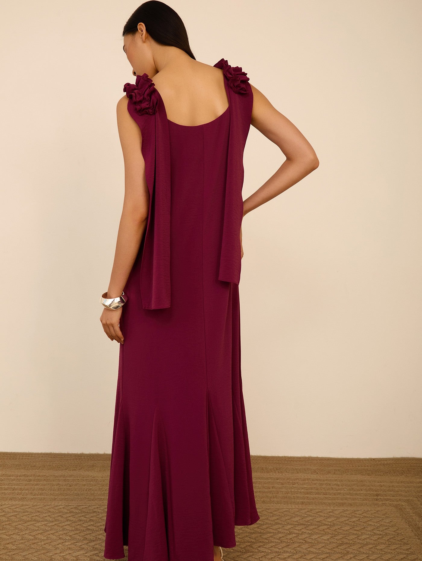 Vestido Longo De Alças