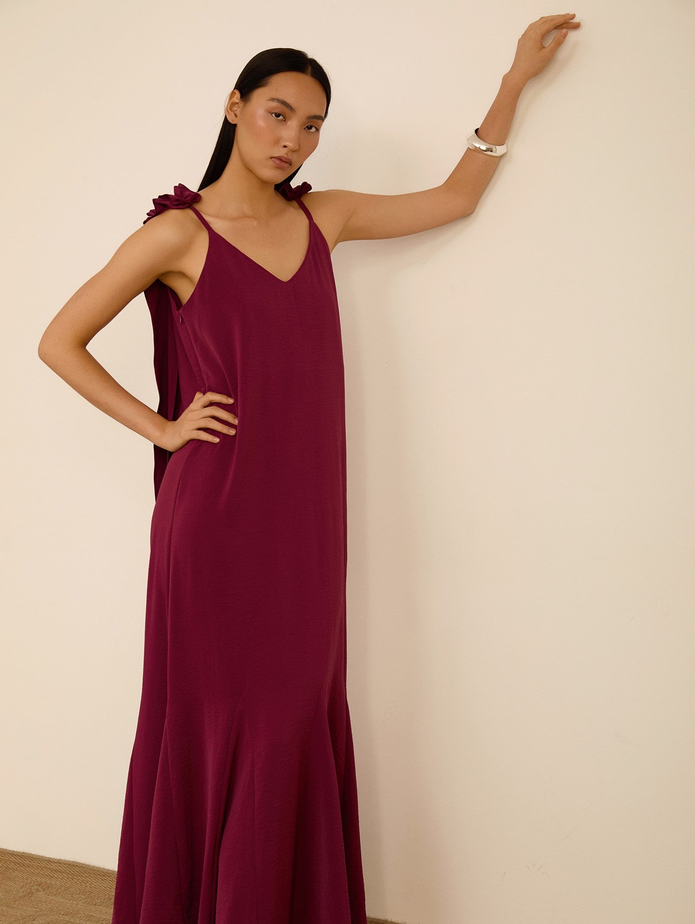 Vestido Longo De Alças