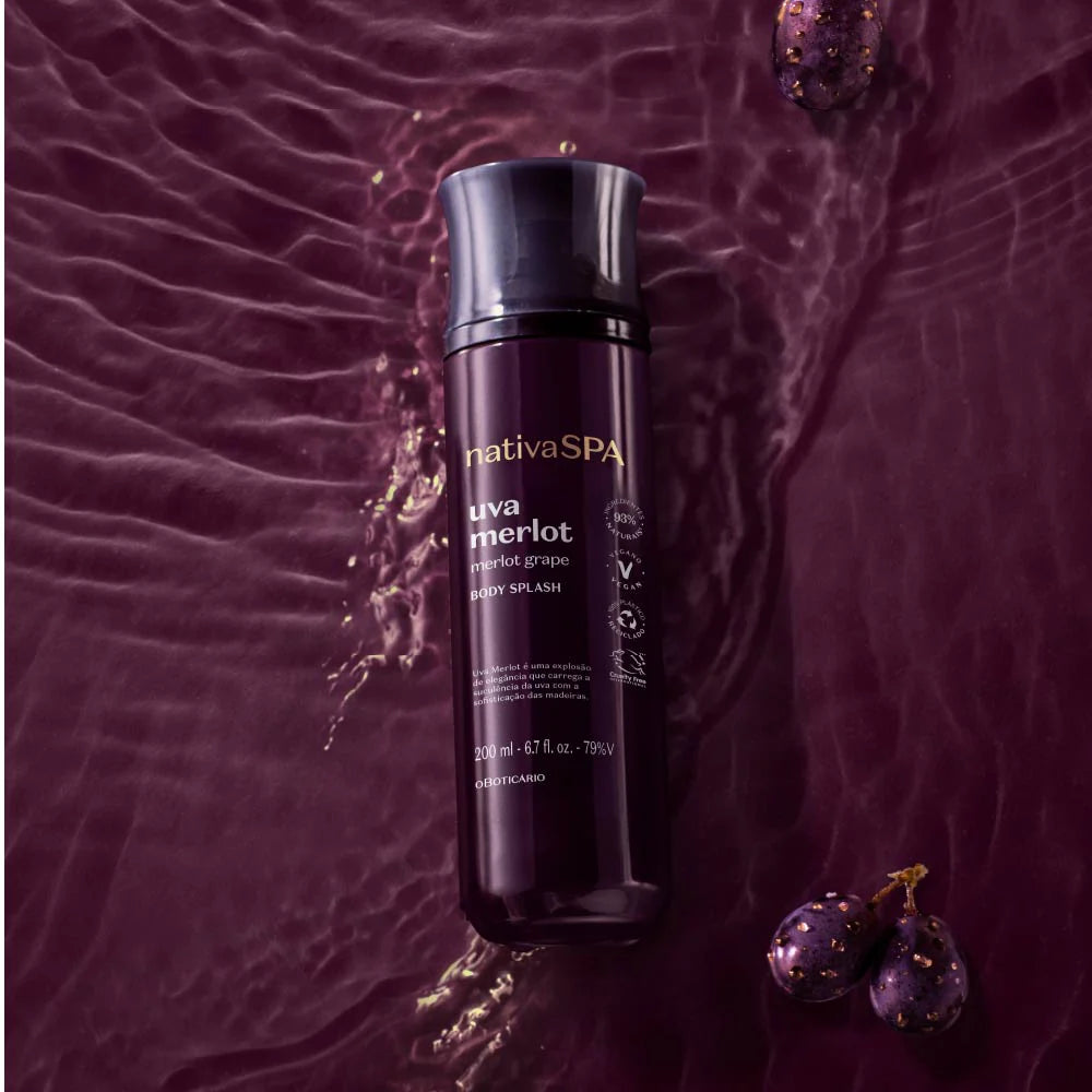 Body Splash Nativa Spa Uva Merlot, 200ml