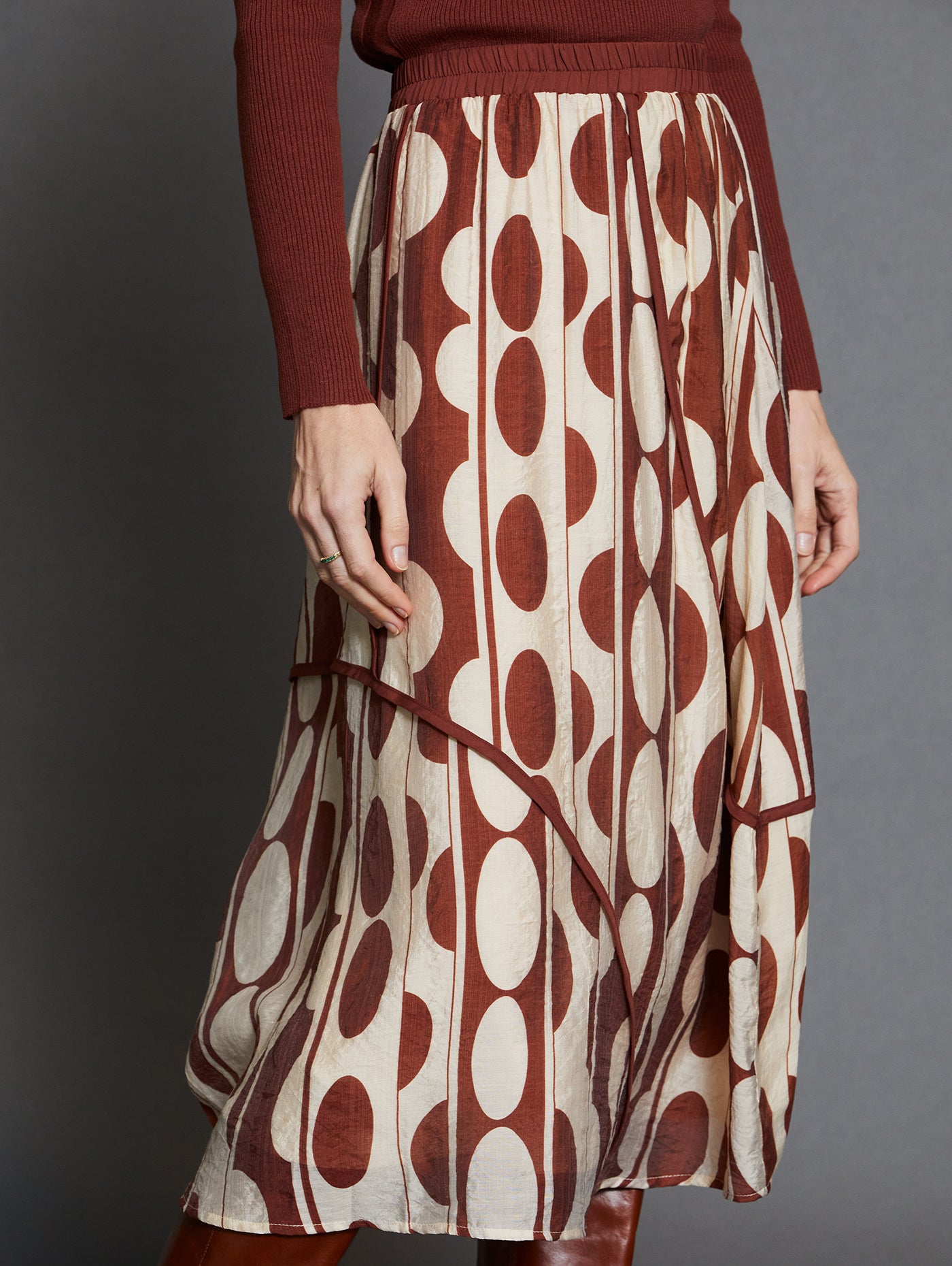 Printed Midi Skirt