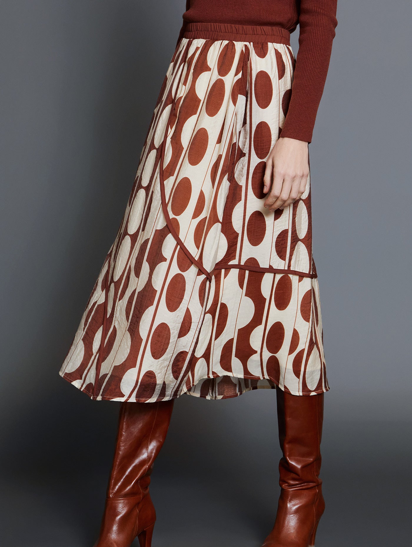Printed Midi Skirt
