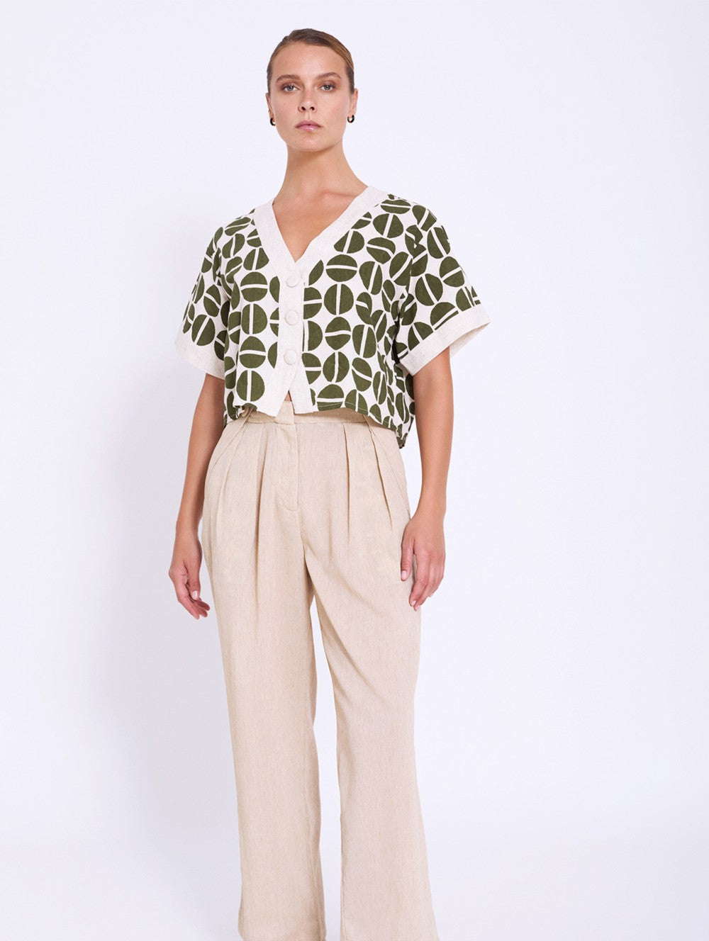 Camisa Círculos Contrastantes