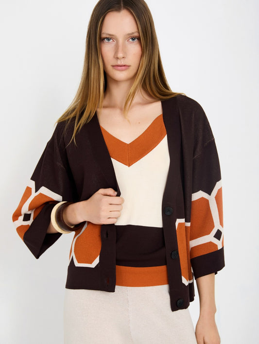 Jaqueta De Malha Jacquard