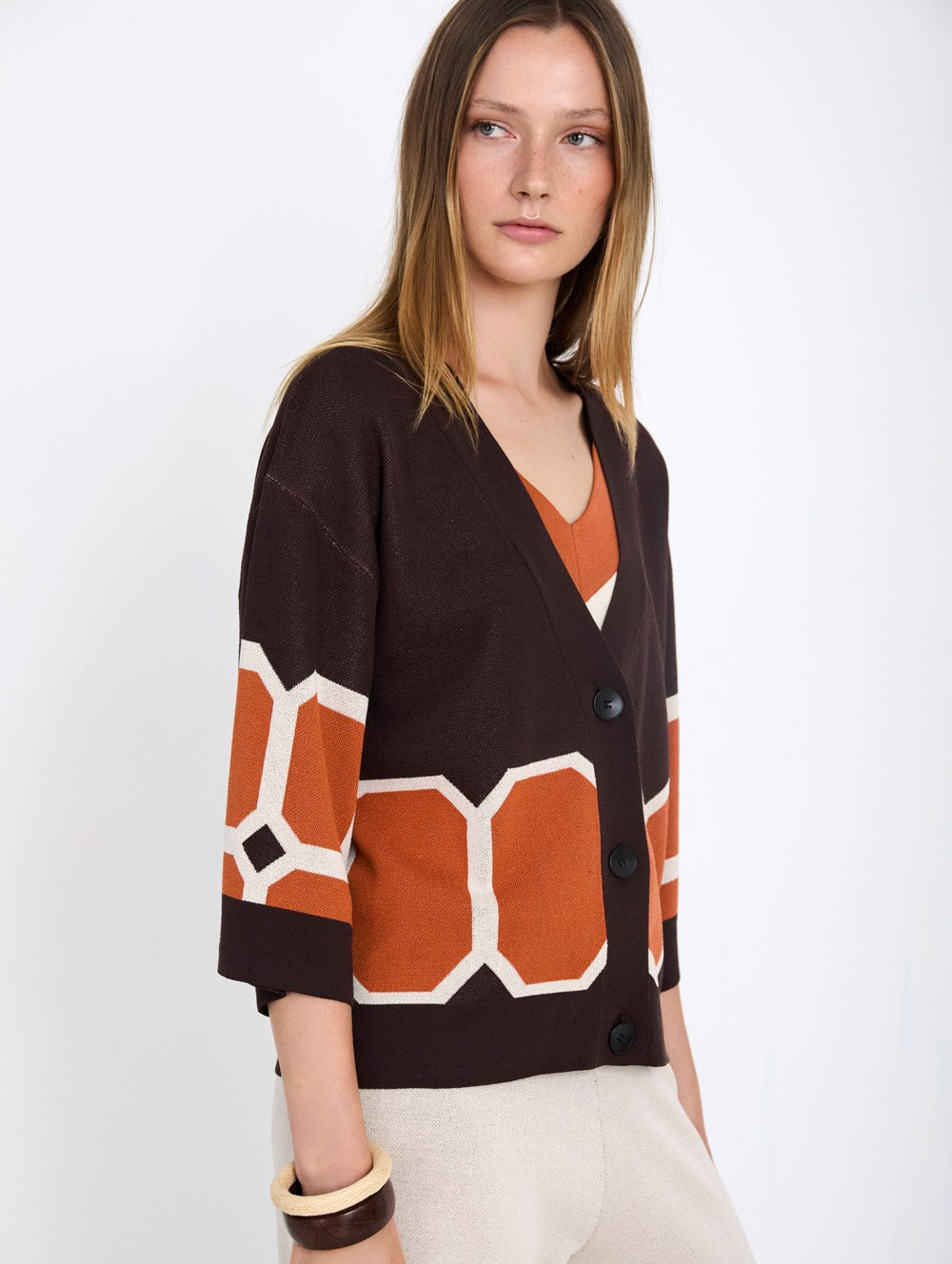 Jaqueta De Malha Jacquard