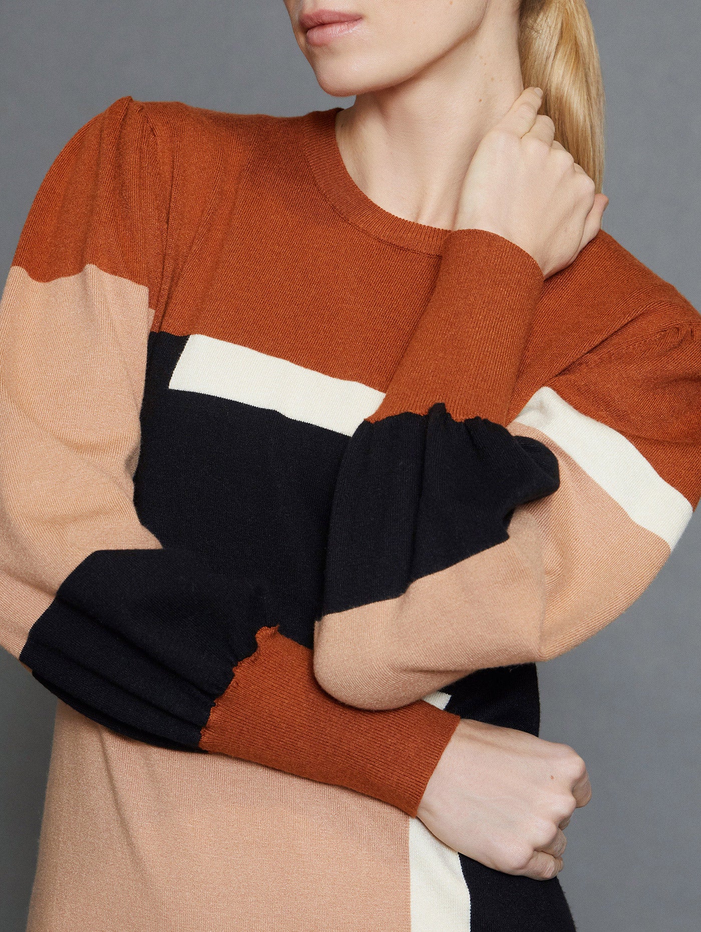 VESTIDO INTARSIA 