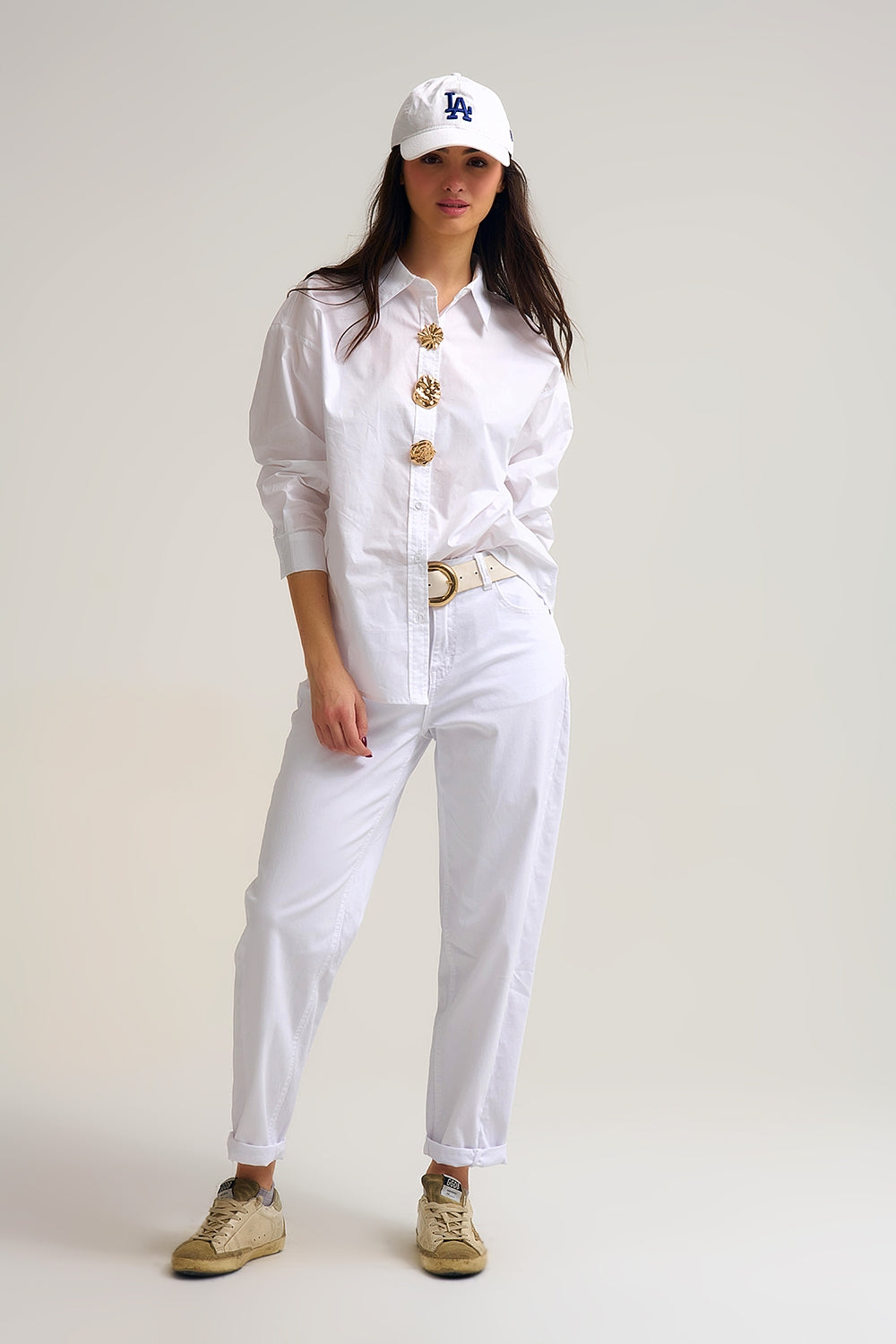 Camisa De Algodão Popelina