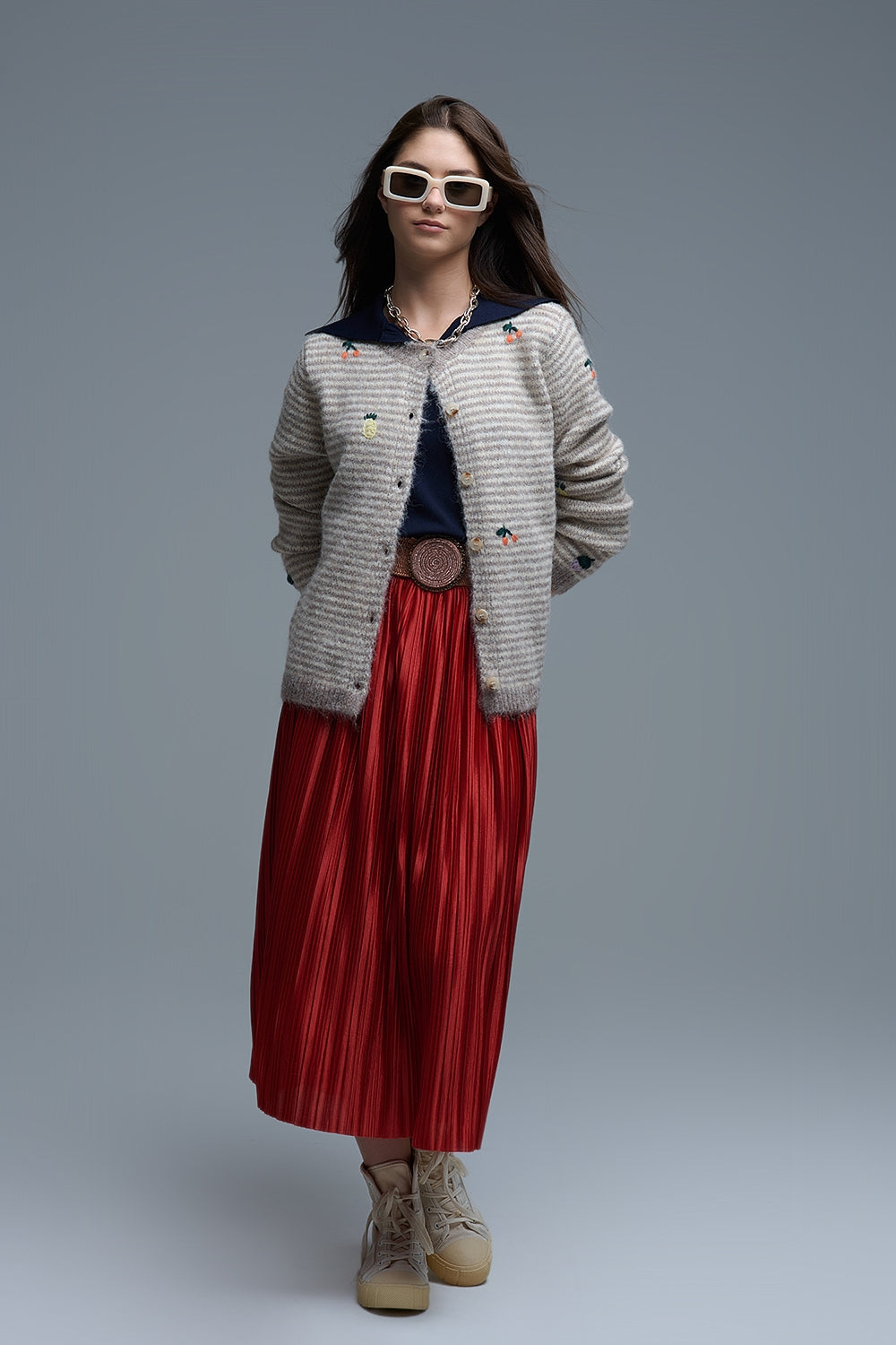 Casaco Frutos Bordados